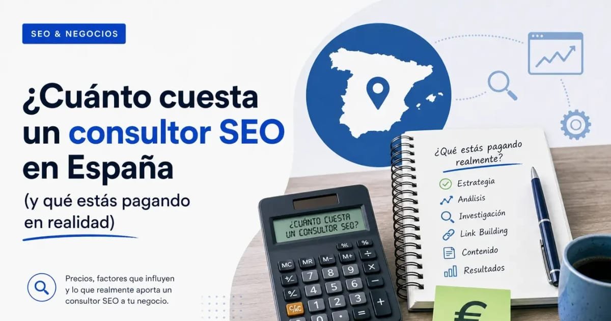 Consultor SEO trabajando en la estrategia de precios de un proyecto de posicionamiento web en España